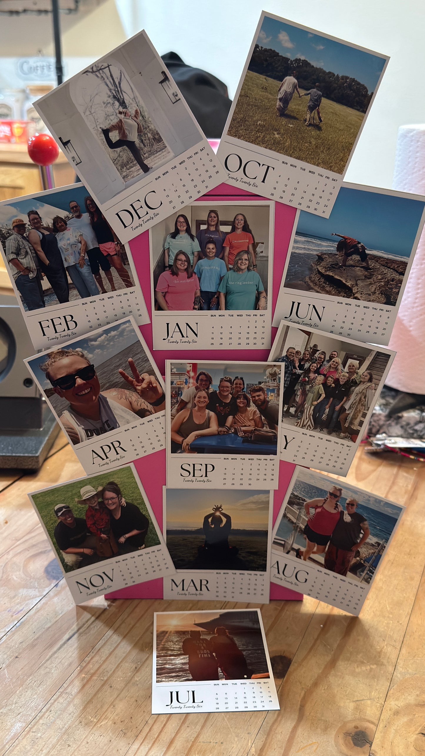 2026 Magnetic Mini Calendar Set – 3.25x4 Flexible Photo Magnets | Full Year Handmade Gift