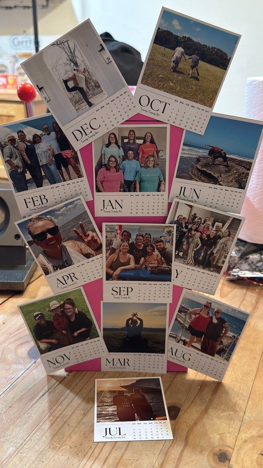 2026 Magnetic Mini Calendar Set – 3.25x4 Flexible Photo Magnets | Full Year Handmade Gift