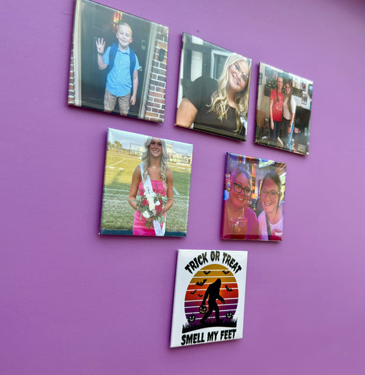 Family Set – 9 Custom Photo Magnets | Personalized Keepsake Gift