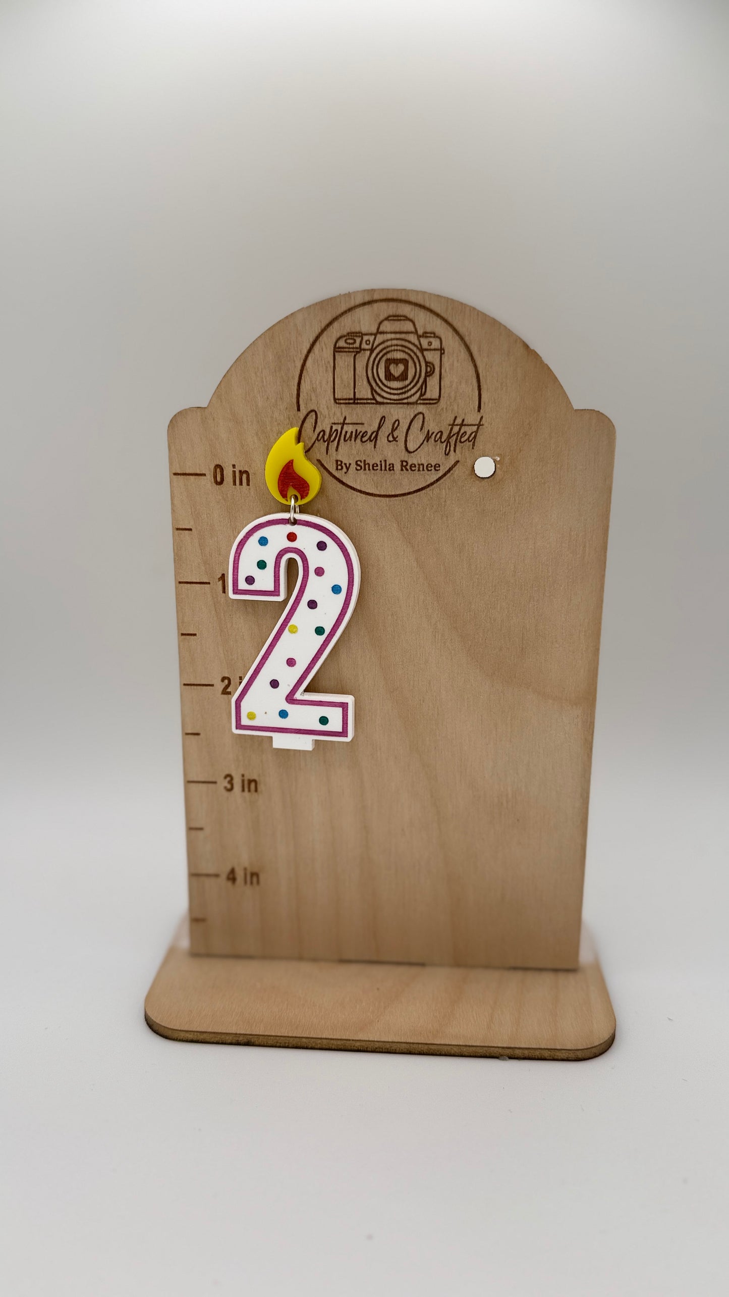 Birthday Candle Number Earrings – Custom Pair (Pick Any 2 Numbers!)