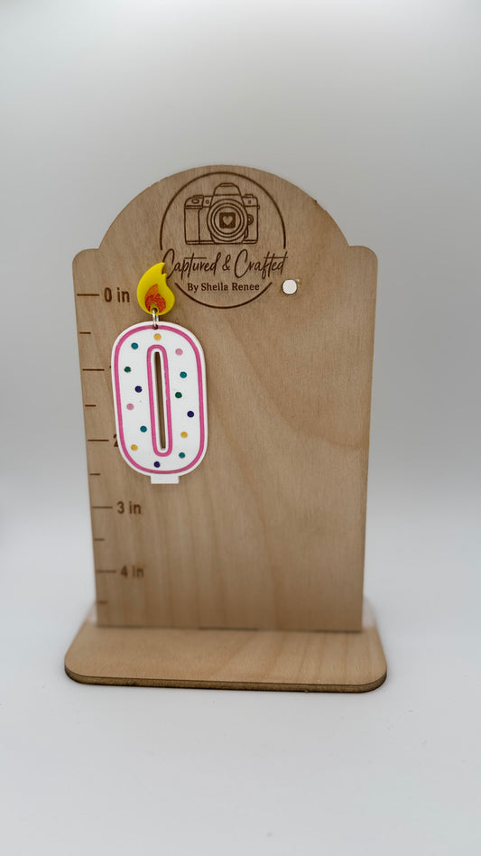 Birthday Candle Number Earrings – Custom Pair (Pick Any 2 Numbers!)